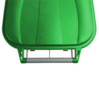 Conteneur plastique recyclé 80L gris-vert pour stockage mobile