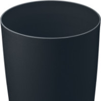 Corbeille plastique ignifugée 8L noire pour sécurité incendie