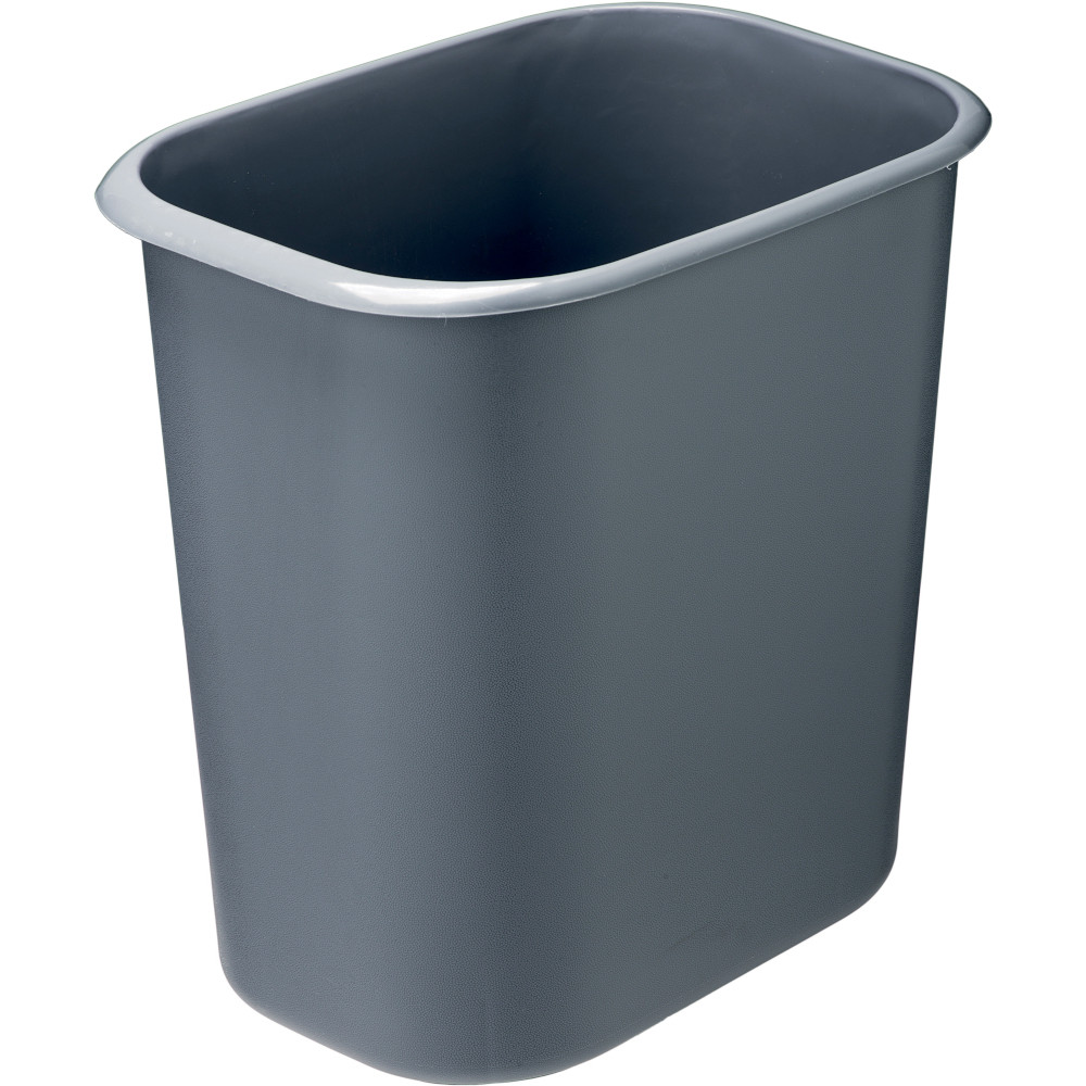 Corbeille plastique grise 14L ignifuge rectangulaire résistante Corbeille plastique grise 14L ignifuge rectangulaire résistante