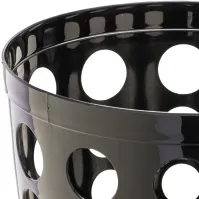 Corbeille noire design perforée 12L élégante et moderne