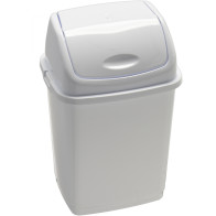 Poubelles blanches 10L lot de 24 couvercles basculants