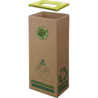 Cadre métallique jaune poubelle carton 60L élégant