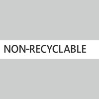 Adhésif tri-sélectif Non recyclable noir anglais