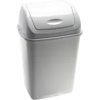 Poubelles blanches 35L à couvercle basculant lot de 12
