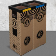 Poubelle carton recyclage 100L écologique robuste