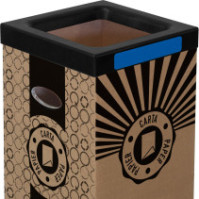 Poubelle en carton 100L écologique robuste recyclage