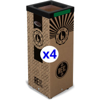Poubelles carton recyclé 100L personnalisables élégantes