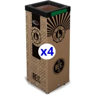 Poubelles carton recyclé 100L personnalisables élégantes