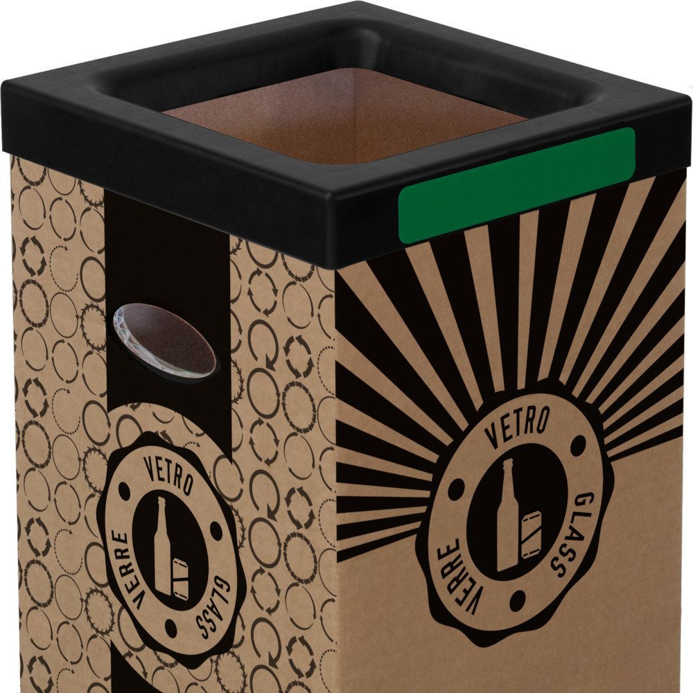 Lot de Poubelles Carton 100L pour Tri Sélectif Écologique