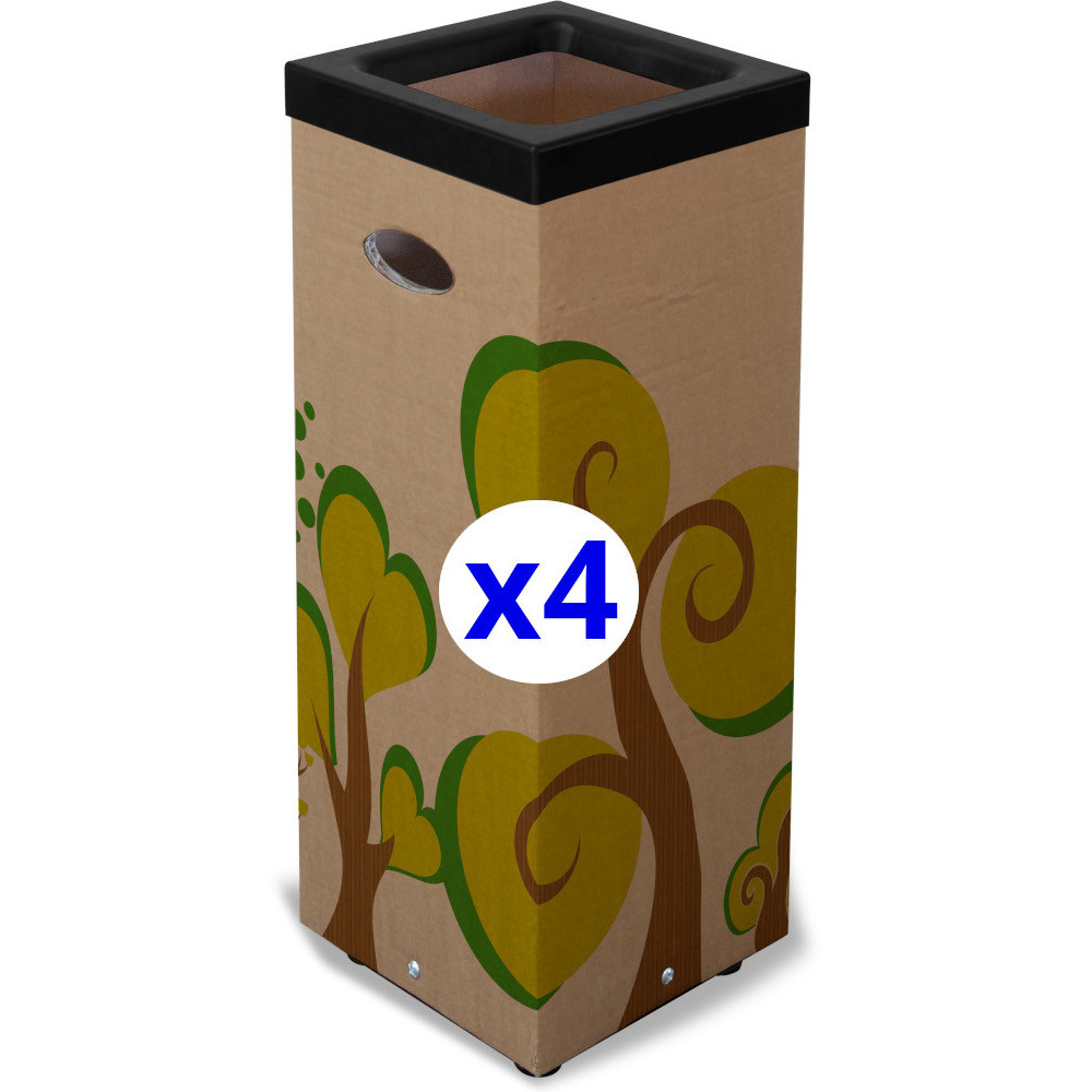 Recharges poubelle carton écologiques graphisme forêt Recharges poubelle carton écologiques graphisme forêt