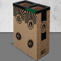 Couvercles et socles pour poubelles 60L recyclées