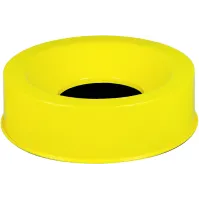 Couvercle rond jaune poubelle tri sélective