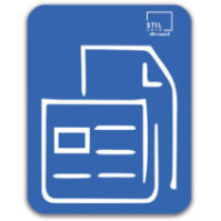 Symbole papier bleu aimanté distinctif