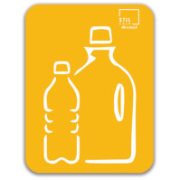 Symbole plastique jaune magnétique pictogramme 