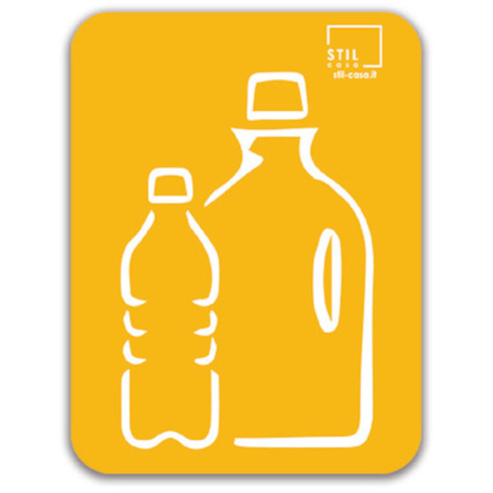 Symbole plastique jaune magnétique pictogramme 