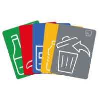 Symbole plastique jaune, pictogramme magnétique
