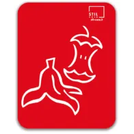 Symbole organique rouge magnétique pictogramme