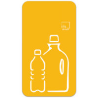 Symbole plastique jaune magnétique pictogramme