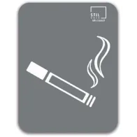 Symbole gris cendrier aimanté moderne