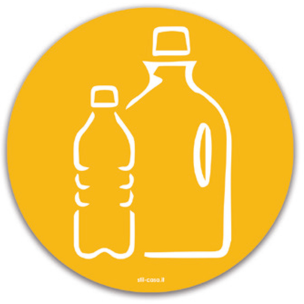 Icône magnétique jaune symbole plastique