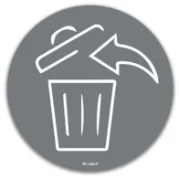 Symbole magnétique gris pour déchets