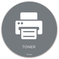 Symbole toner gris pictogramme magnétique