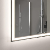Miroir sur mesure large bande éclairante