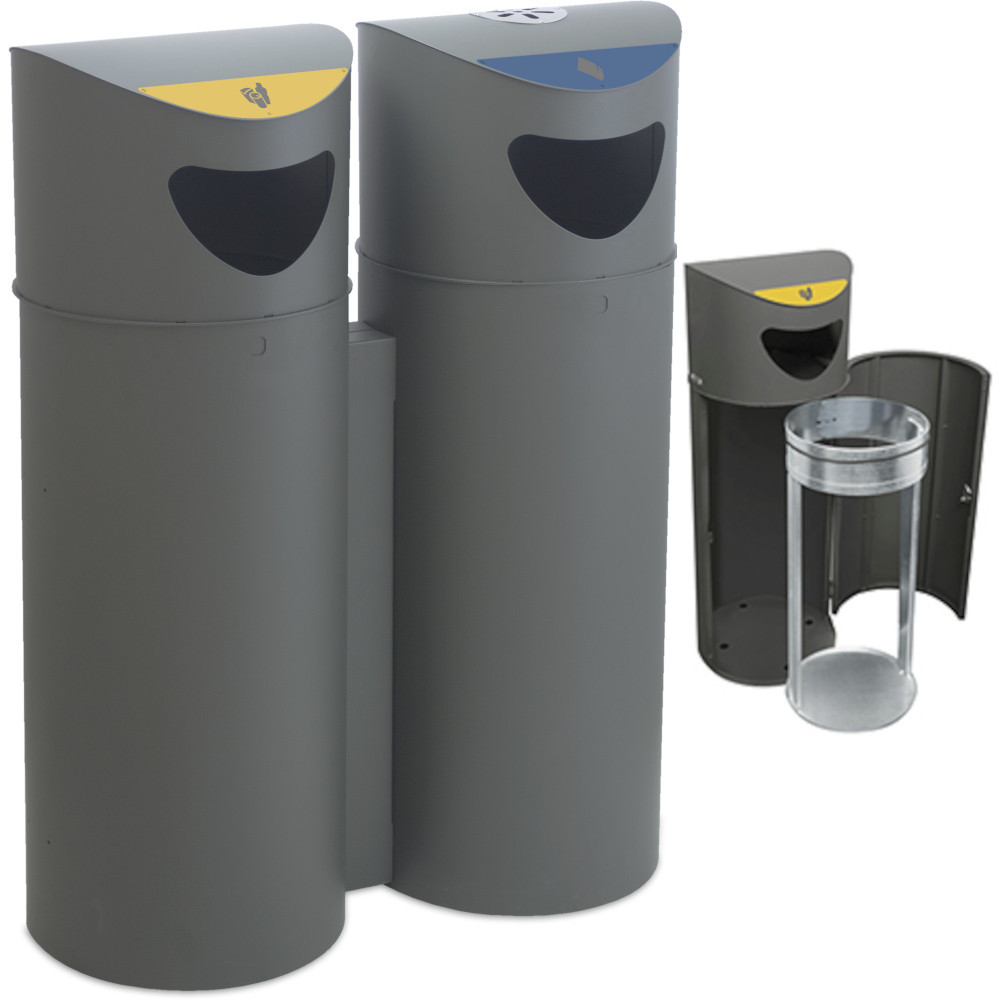 Corbeille urbaine acier 35L moderne Corbeille urbaine acier 35L moderne