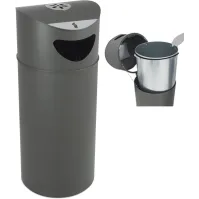 Corbeille tri-sélectif 75L cendrier