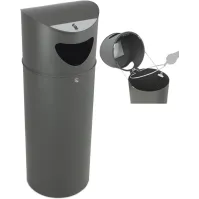 Corbeille verrouillable 75L avec support