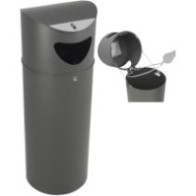 Corbeille verrouillable 75L avec support