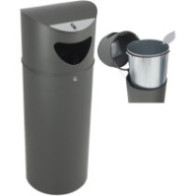 Corbeille verrouillable 75L avec bac