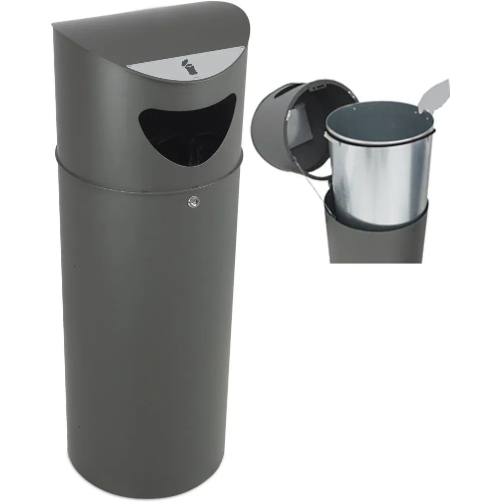 Corbeille verrouillable 75L avec bac