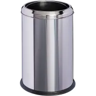 Corbeille à papier inox avec bac plastique 8 litres