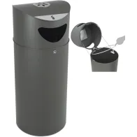 Corbeille 75L verrouillable avec cendrier