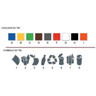 Corbeille verrouillable 75L avec cendrier