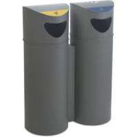 Corbeille verrouillable 100L avec bac