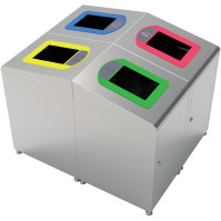 borne à déchets koala 60 litres pour ilots multi déchets tri sélectif