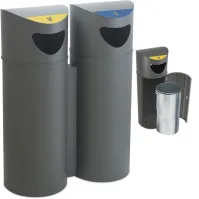 Corbeille recyclage 75L porte frontale