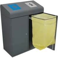 Poubelle tri 190L clapets pratique