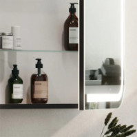 Armoire miroir coin arrondi élégante