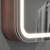 Armoire miroir coins arrondis moderne