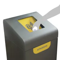 Poubelle tri 190L clapets bac intérieur