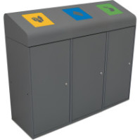 Poubelle tri 285L à clapets