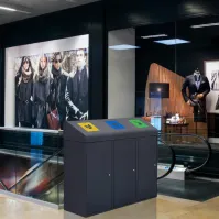 Poubelle tri sélectif 285L clapets