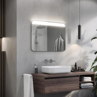 Miroir coins arrondis lumineux