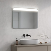 Miroir Coins Arrondi LED