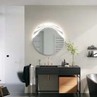 Miroir rond lumineux soleil