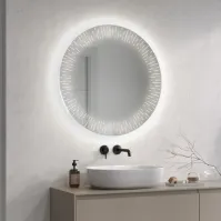 Miroir lumineux sur mesure pendule