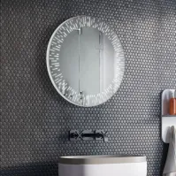 Miroir sur mesure pendule LED